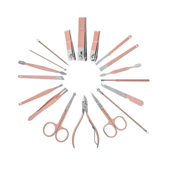 18 Piece - Rose Gold Manicure and Pedicure Nail Care Kit - Picture 4 of 8